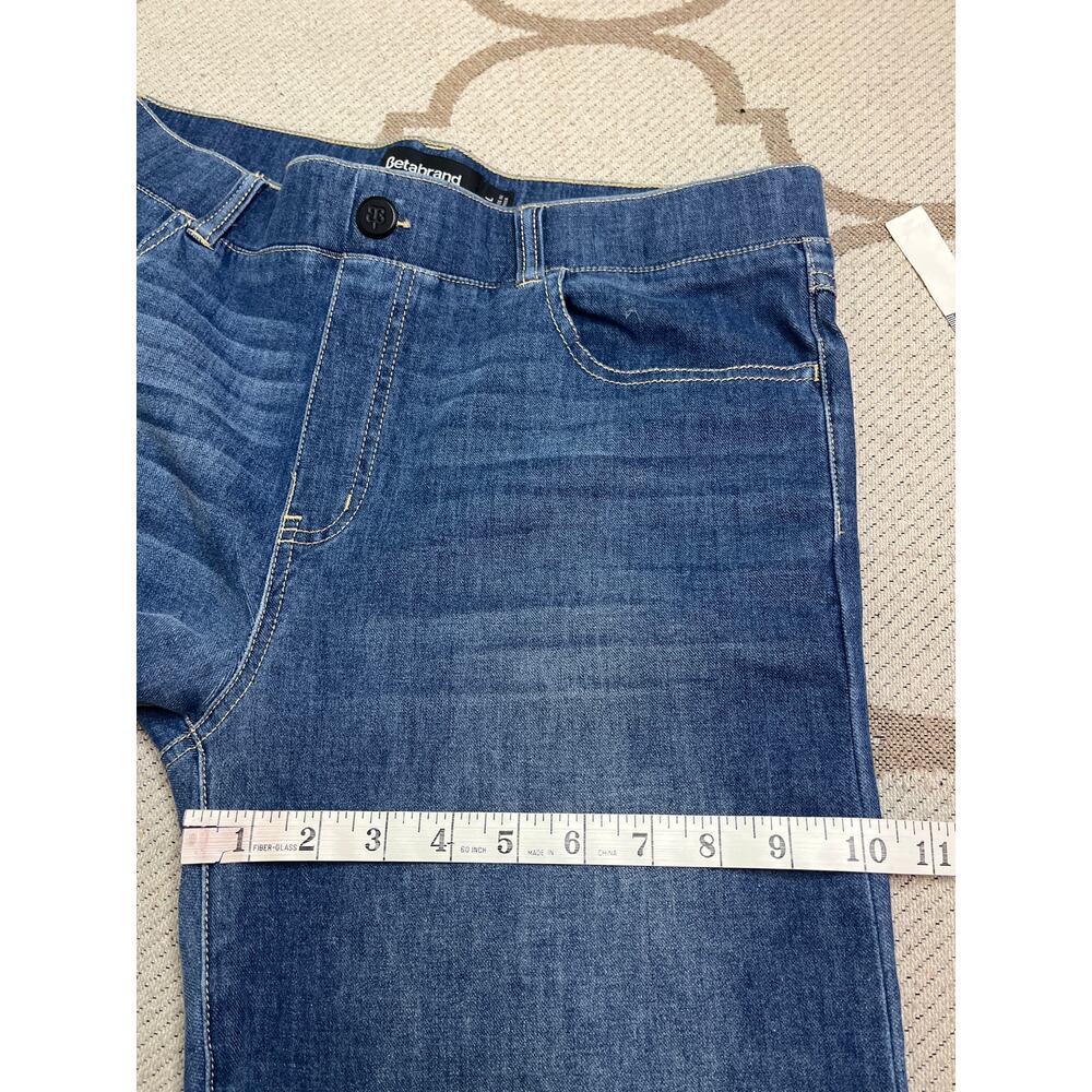 Betabrand 4-Pocket Bootcut Yoga Denim Jeans Pull-On Stretch Blue, Size Large - Picture 7 of 13